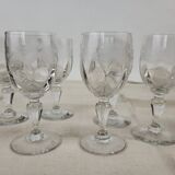 Lot de 6 verres à vin Meisenthal modèle Emma