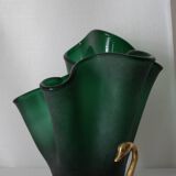 Vintage Italian blown glass handkerchief vase
