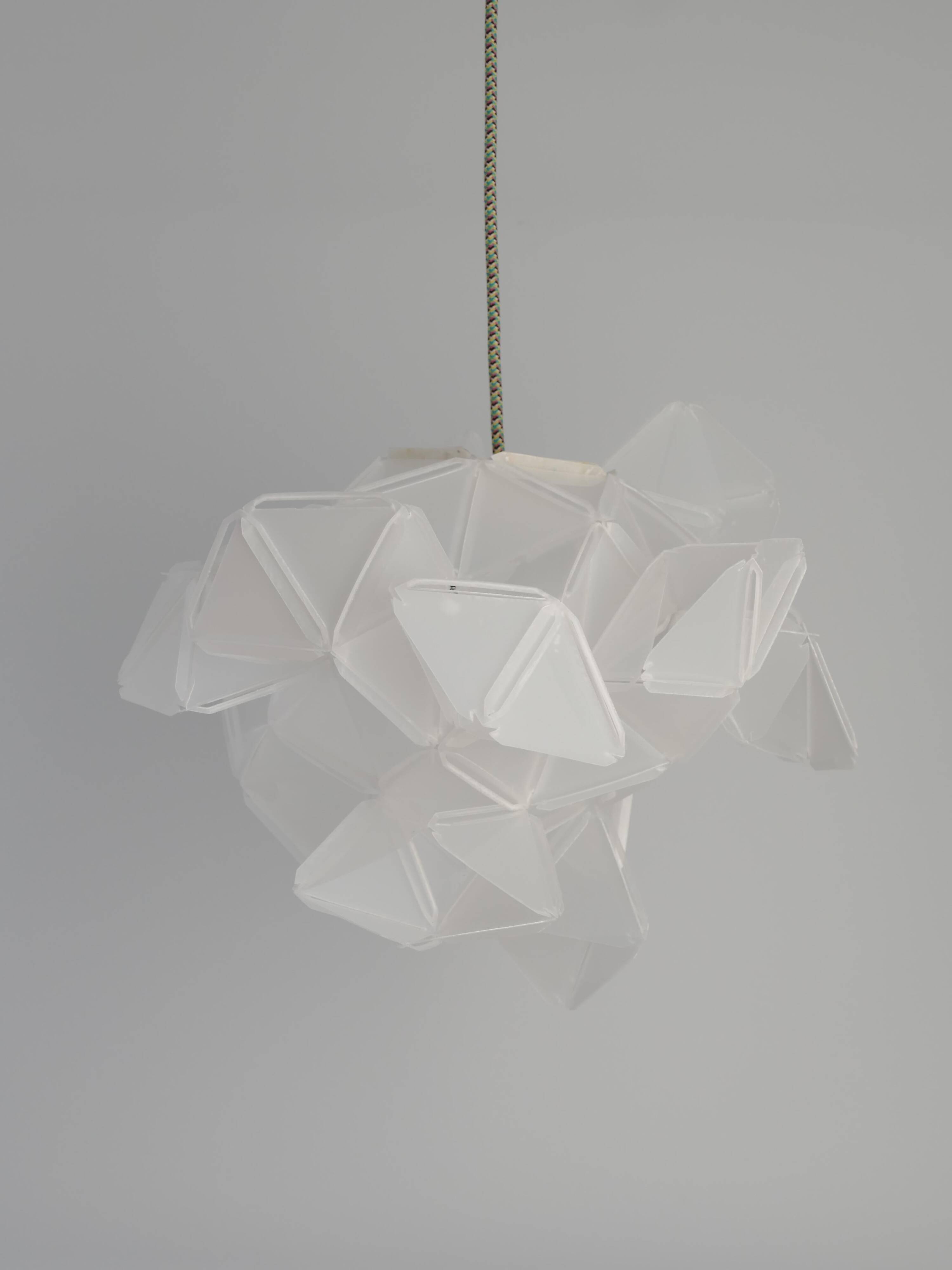 Labyrinth, Hazy, Artisan Light Sculpture with Integrated Fixture, By Republiken