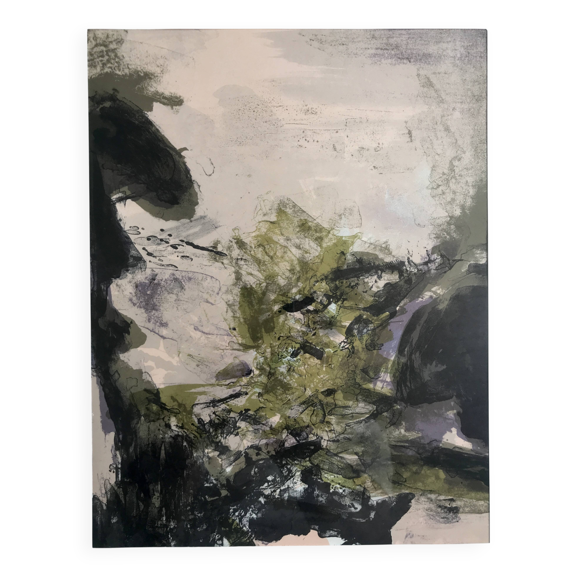 ZAO Wou-Ki, Untitled, 1971 (Agerup 211). Original lithograph