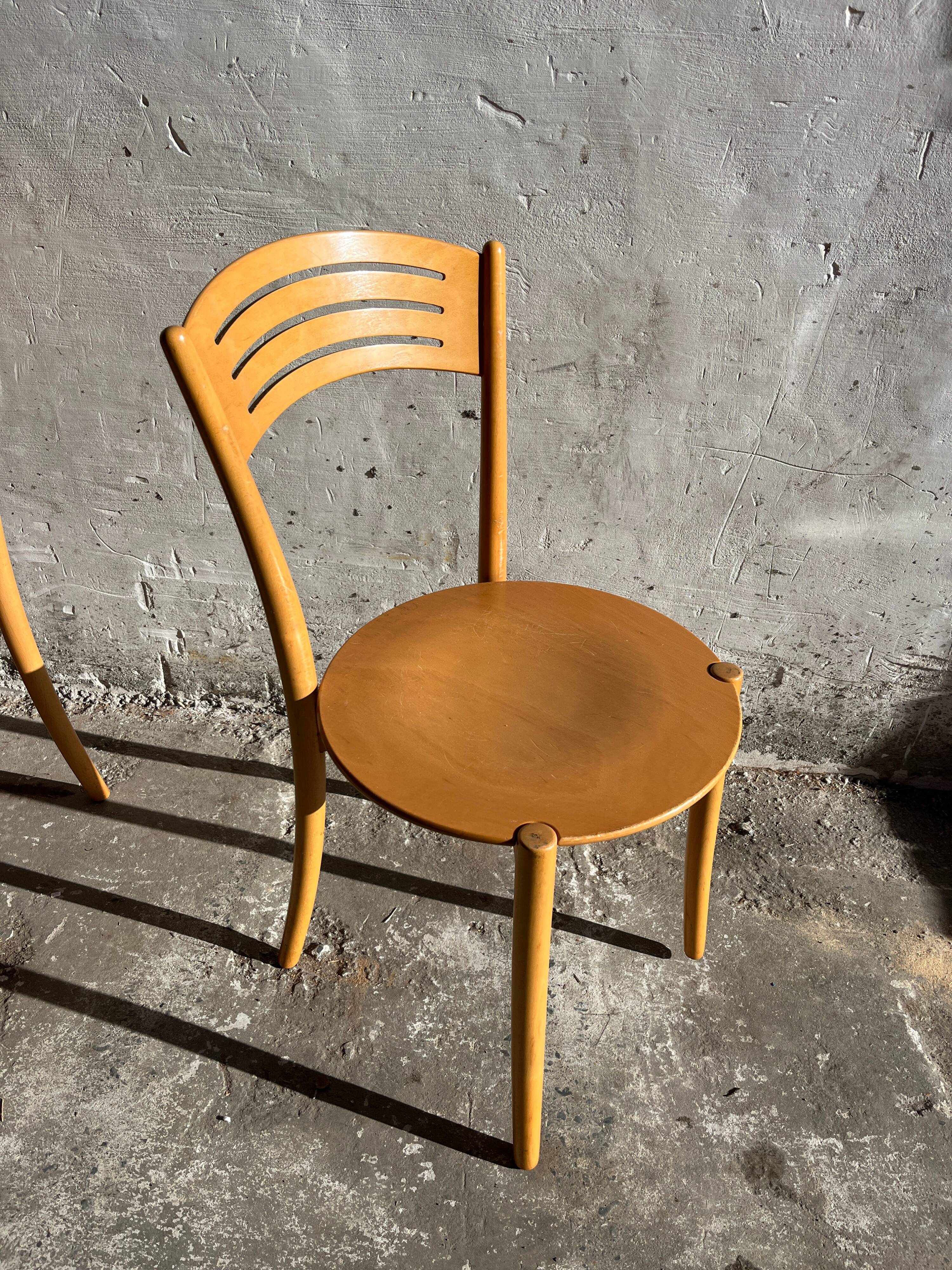 Vintage Italian bistro chairs, 1980s – set of 4