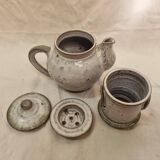 Ensemble à thé 8 tasses en grès de 1980