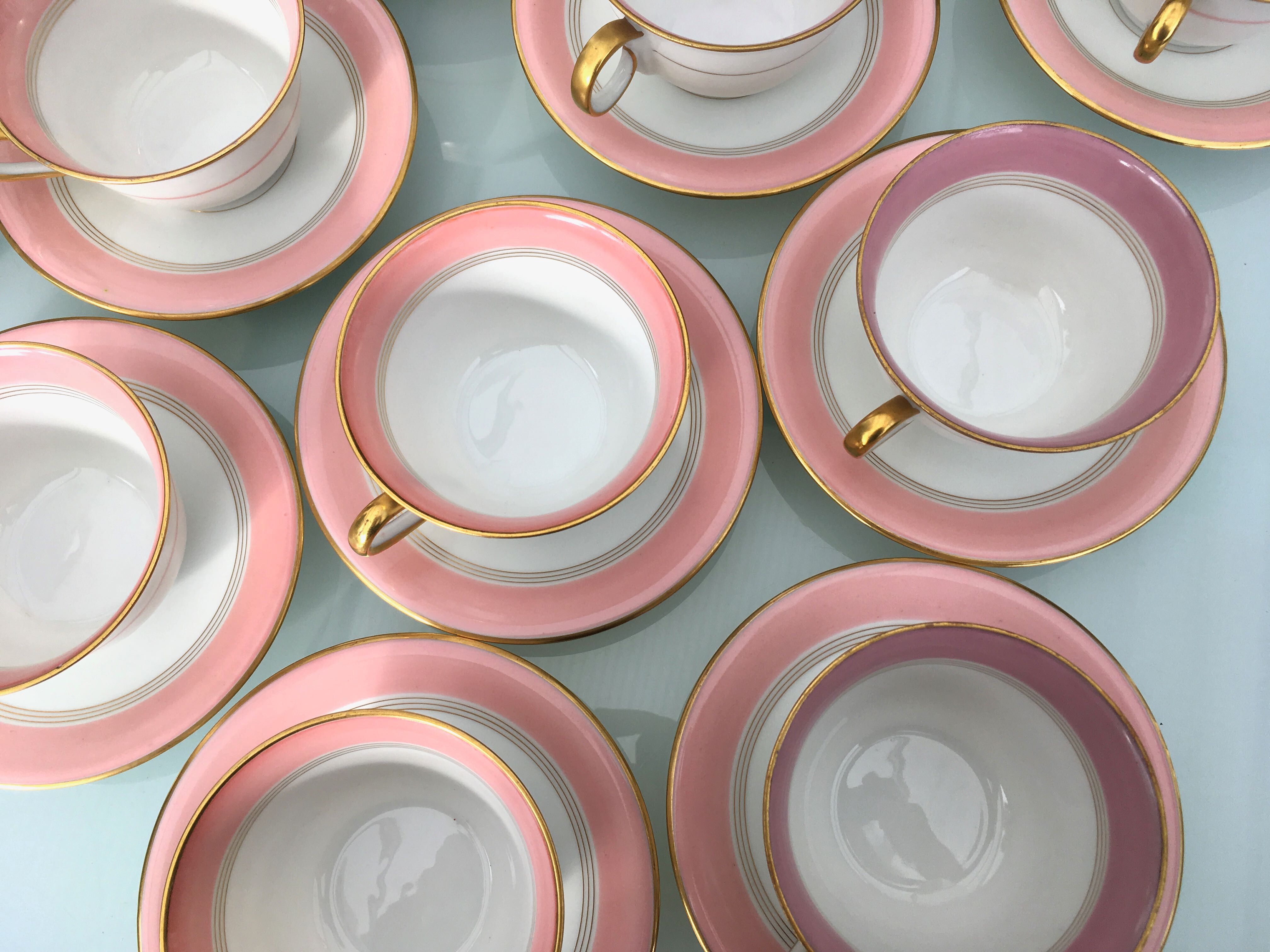 Coffee service x 8 porcelain from Vierzon