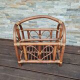 Vintage rattan magazine door