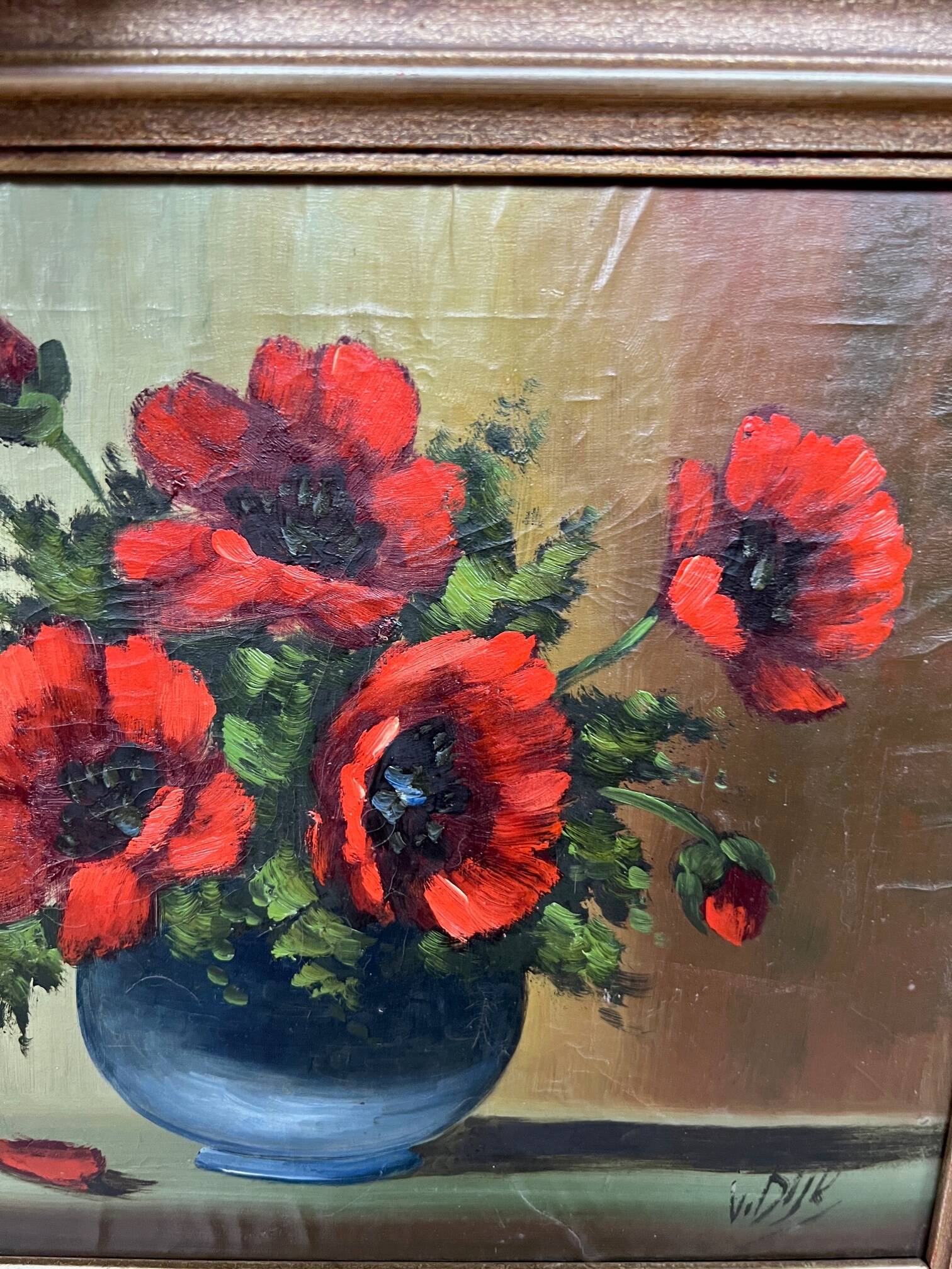 Van dijk. still life with poppies.