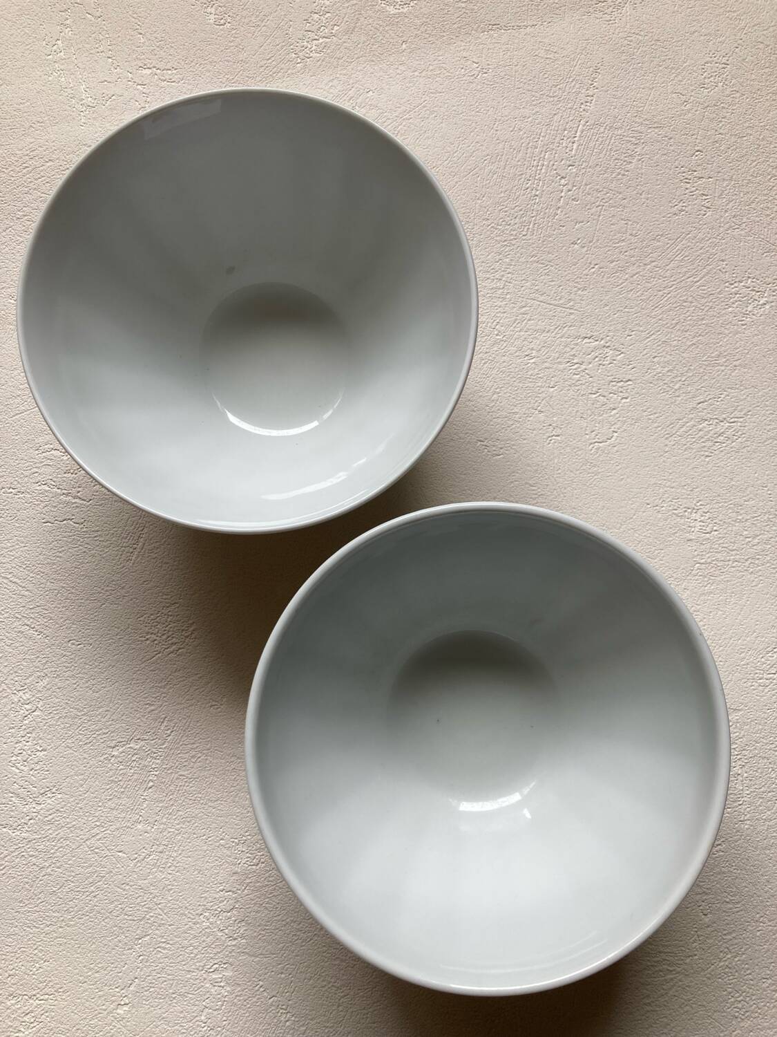 Large vintage white faceted Limoges porcelain bowls