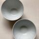 Large vintage white faceted Limoges porcelain bowls