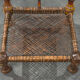 African Carved Wood & Rawhide Side Chair, 19th Century