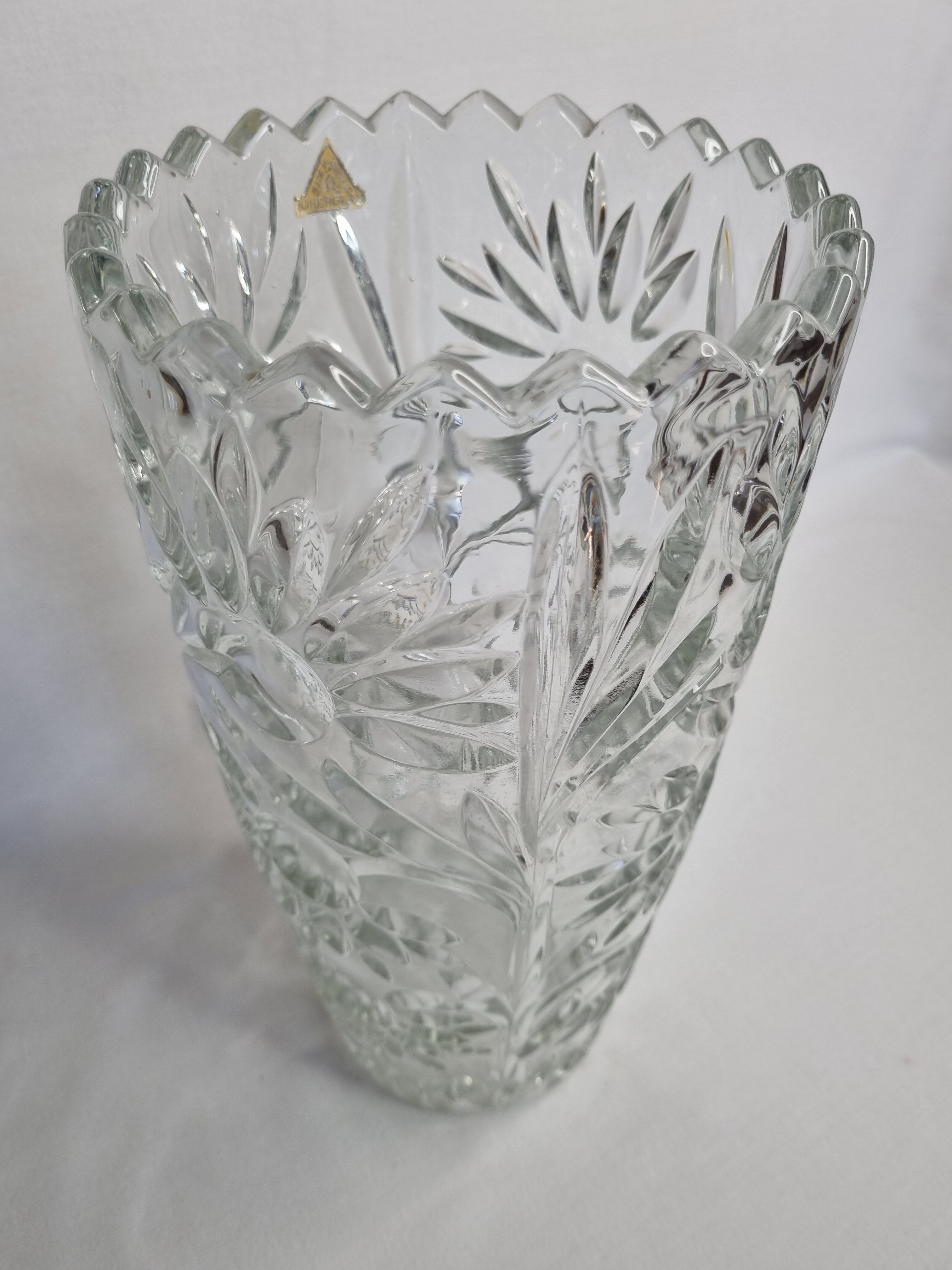 Oberglas Autria vase in vintage moulded glass 60/70, 30 cm