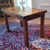 Walnut burl frieze table