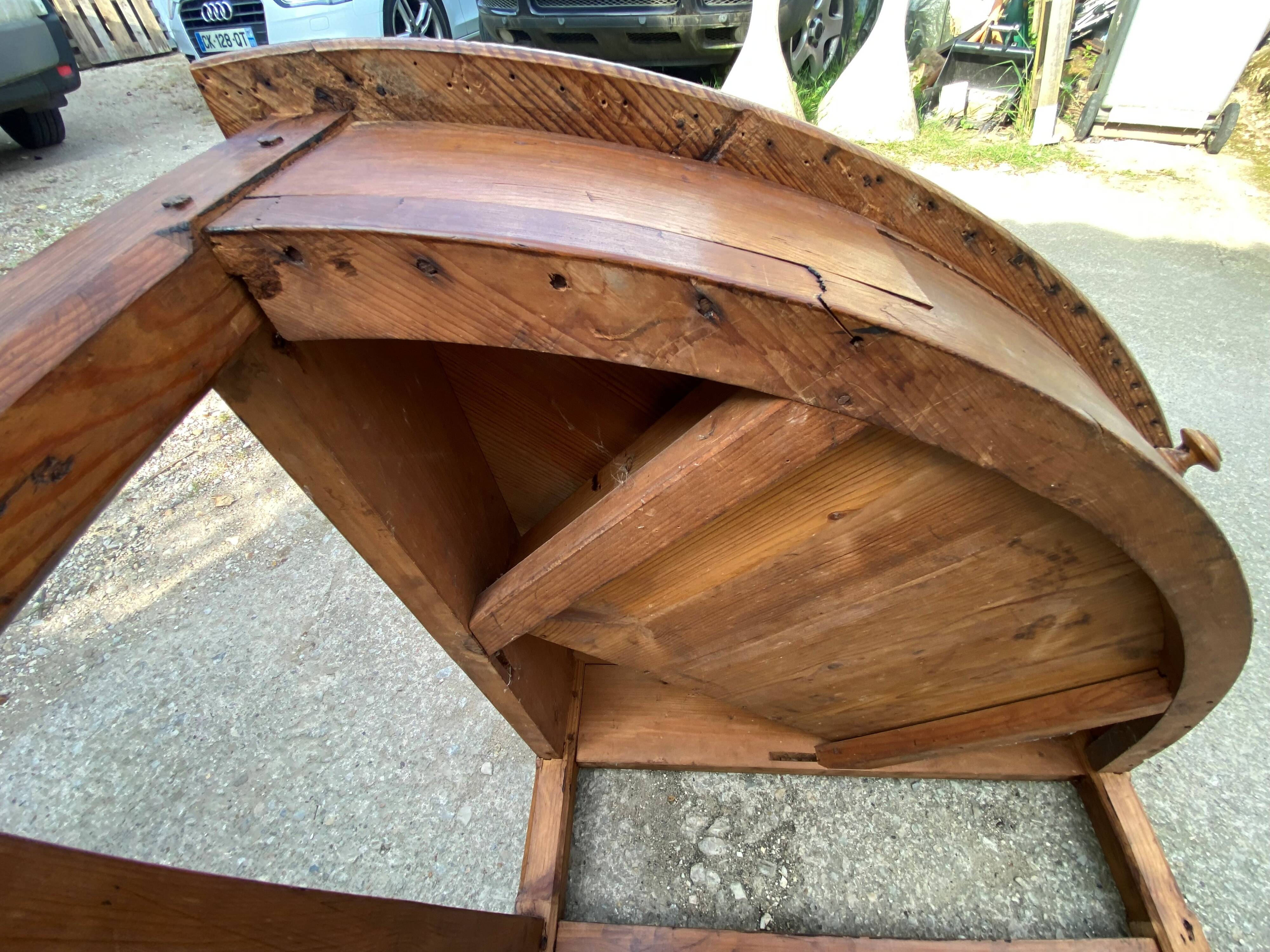 Solid wood corner desk table with 1 drawer