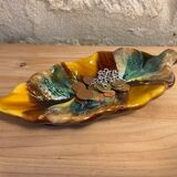 Vallauris dish in the shape of a small oak leaf