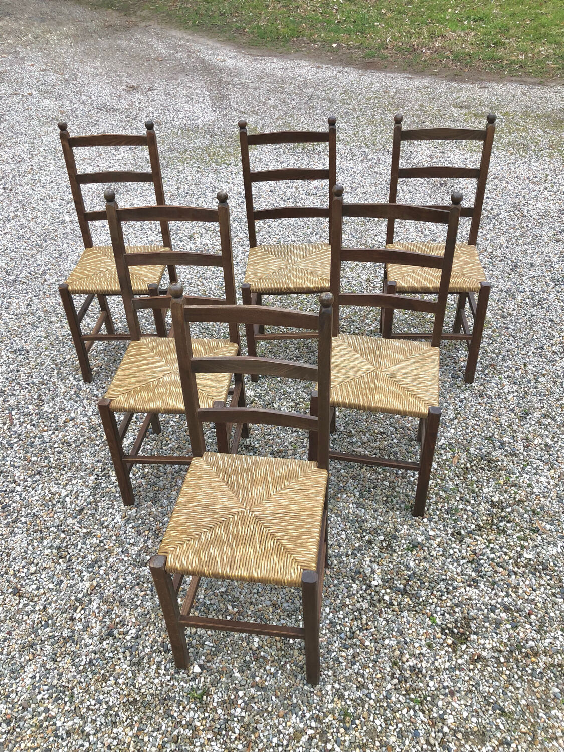 Brutalist mulched chairs series