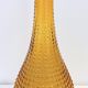 Vintage Empoli carafe bottle in amber yellow glass with diamond point