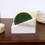 Set of coasters in Carrara marble