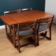 Retro teak 1960s portwood extending dining table & four chairs