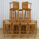 Deux paires de grands tabourets de bar anglais vintage