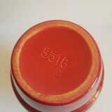 Old vintage numbered art deco red vase
