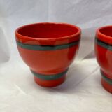 Ensemble de 3 tasses rouge en céramique allemande