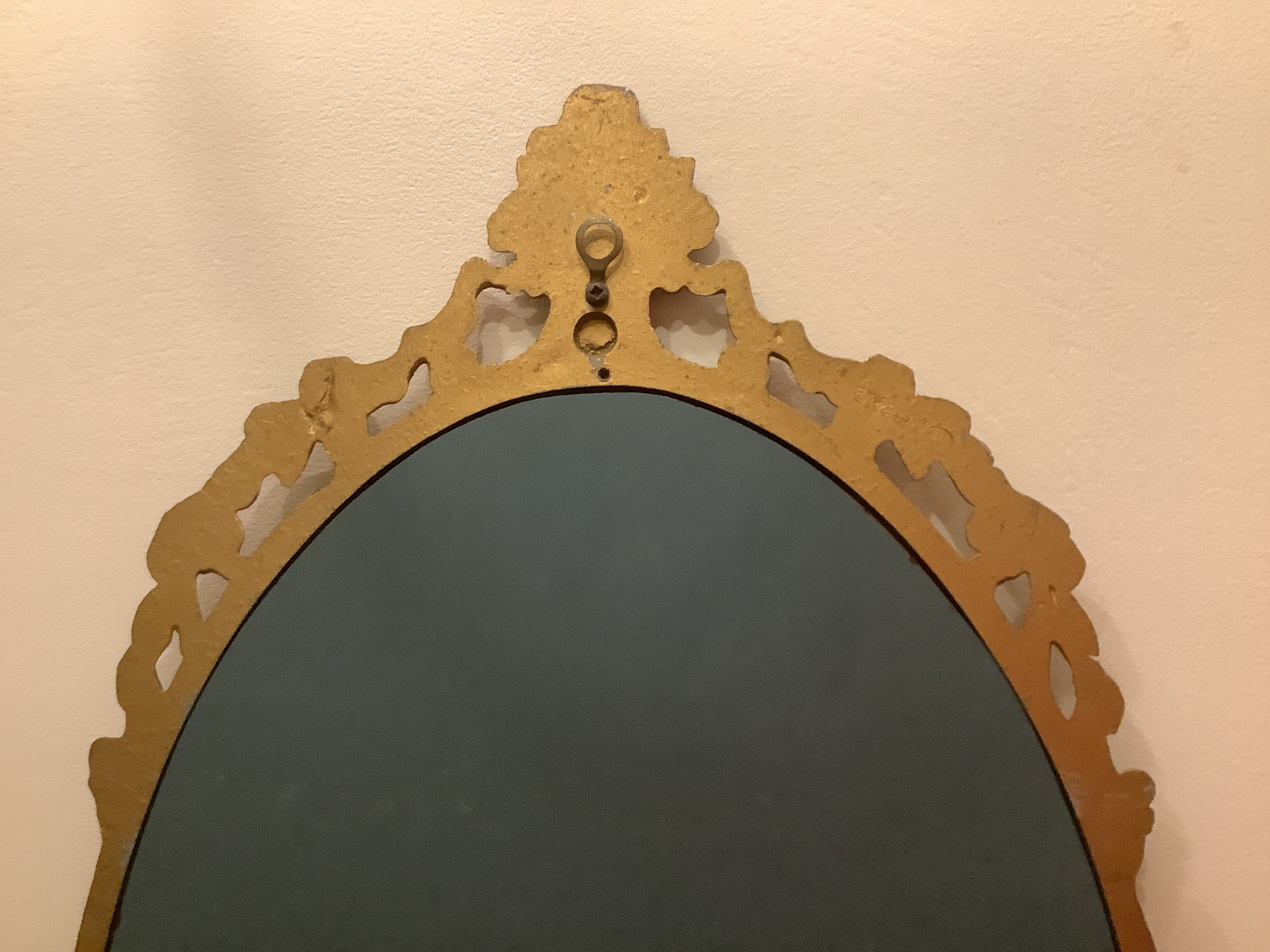 Old metal mirror 68x36cm