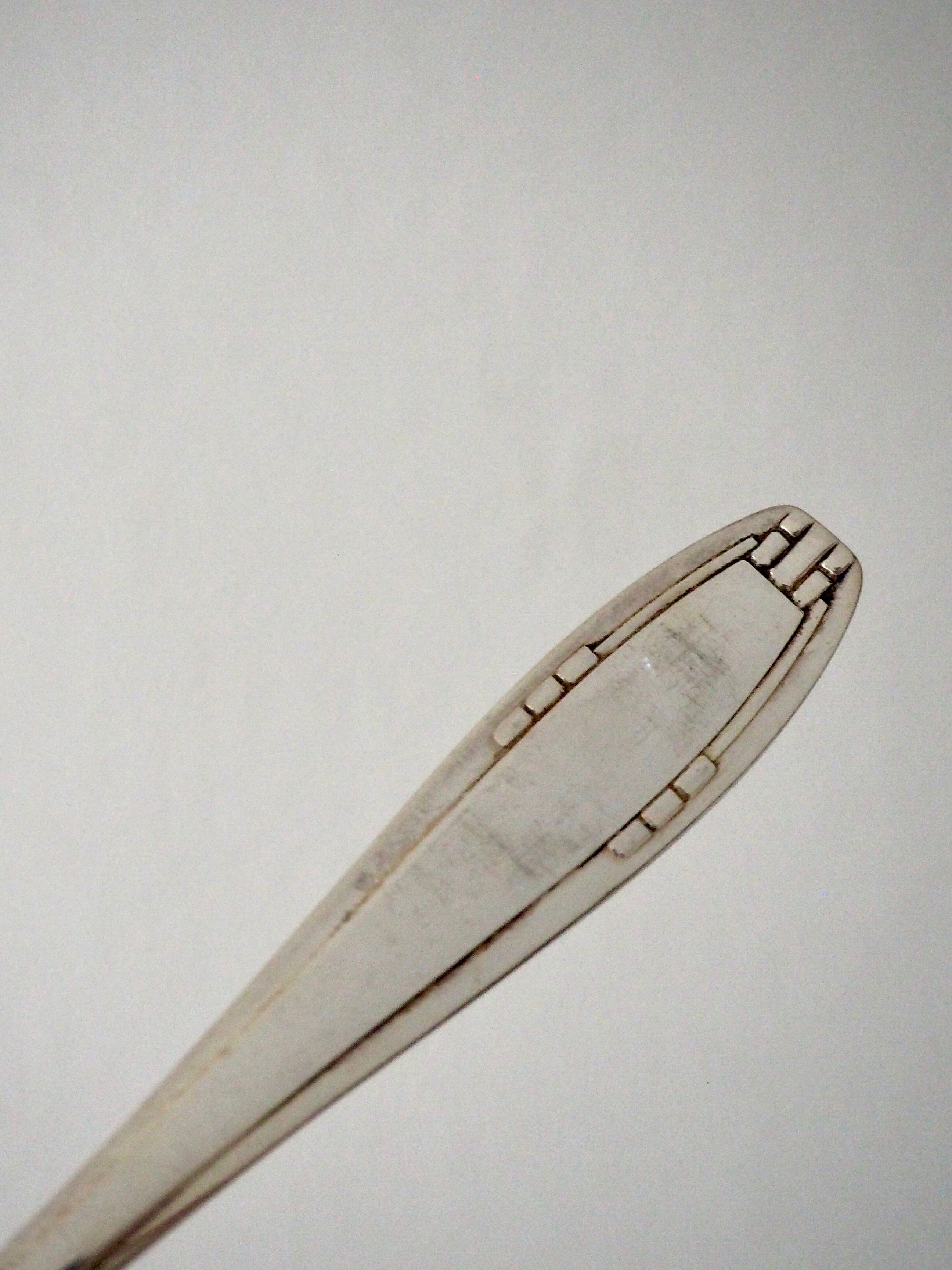 Set of 12 small silver spoons Art Deco