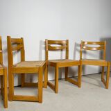Ensemble de 5 chaises maison regain en orme