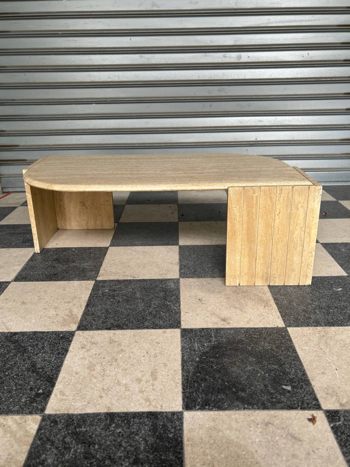 Vintage travertine coffee table