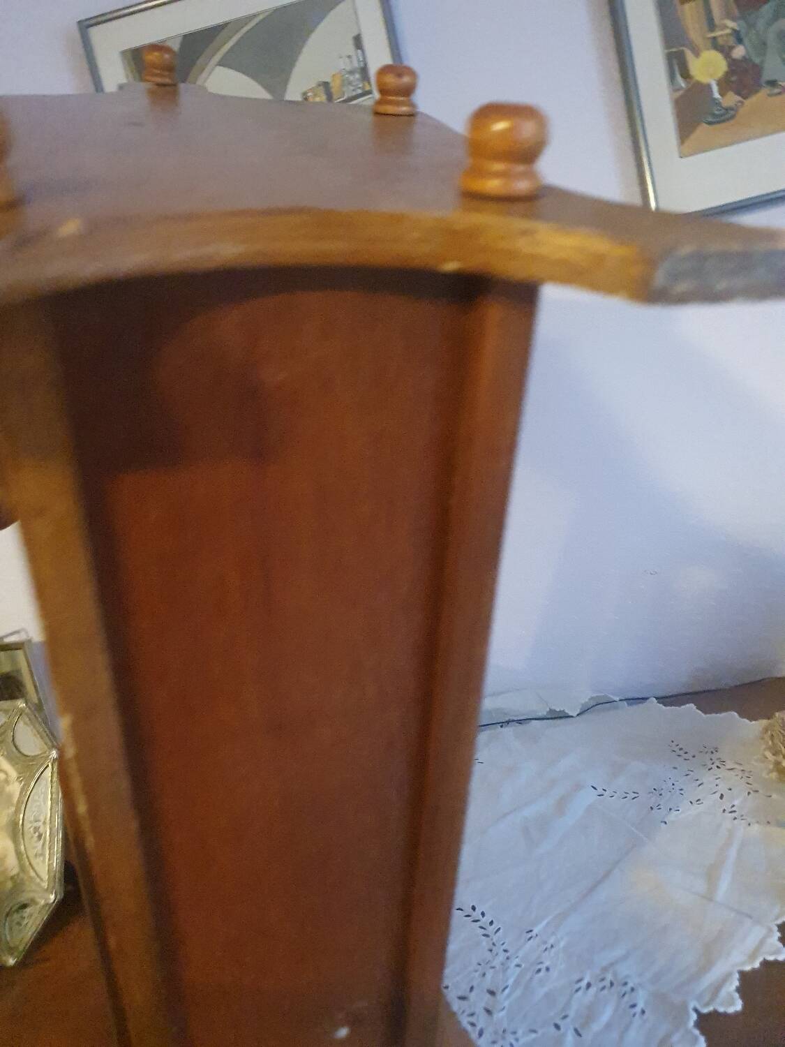 Vintage cane magazine rack