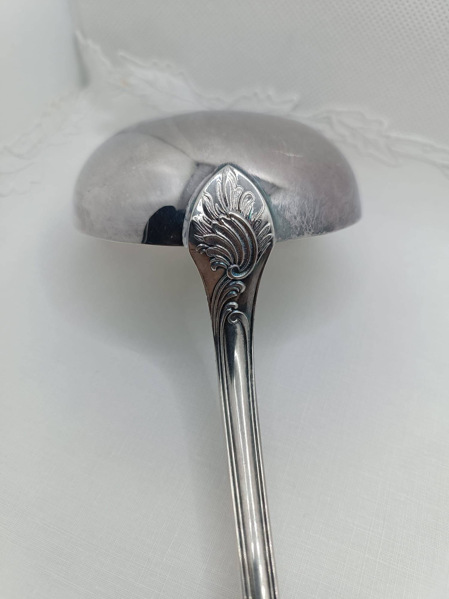 Christofle Marly model silver-plated metal ladle