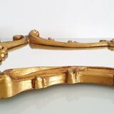 Miroir baroque doré à la feuille d'or