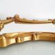 Baroque mirror gilded with gold leaf