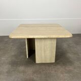 Square travertine coffee table