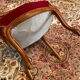Solid walnut heater chair nineteenth century Louis-Philippe in red velvet