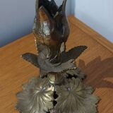 Art nouveau bronze candle holder