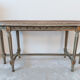 Louis XVI style piano bench green-gray and gold