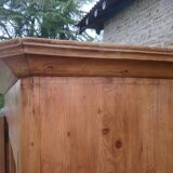 old two-body sideboard in vintage honey-colored pine