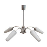 1960s ceiling light in chrome and opaline