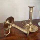 Pair of brass candle holders