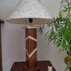 Accent lamp in American walnut veneer.