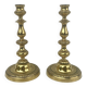 Pair of brass candlesticks in Louis Philippe style
