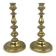 Pair of brass candlesticks in Louis Philippe style