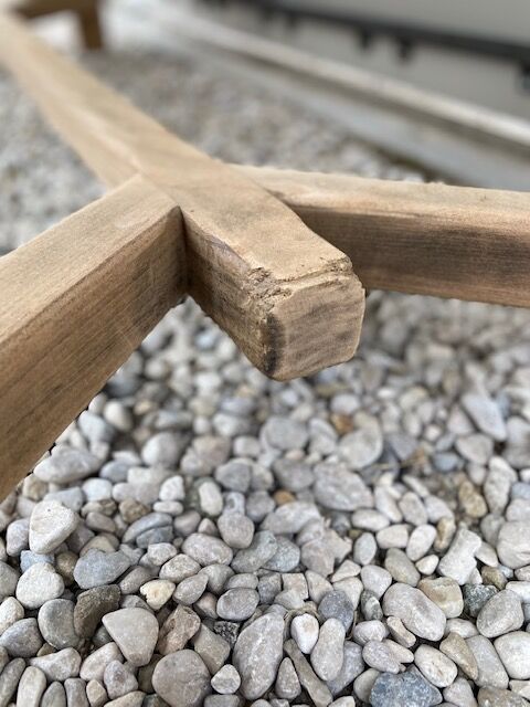 Farmhouse table walnut stripped 200 cm