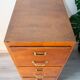 Old file cabinet, oak and brass, early 20th century