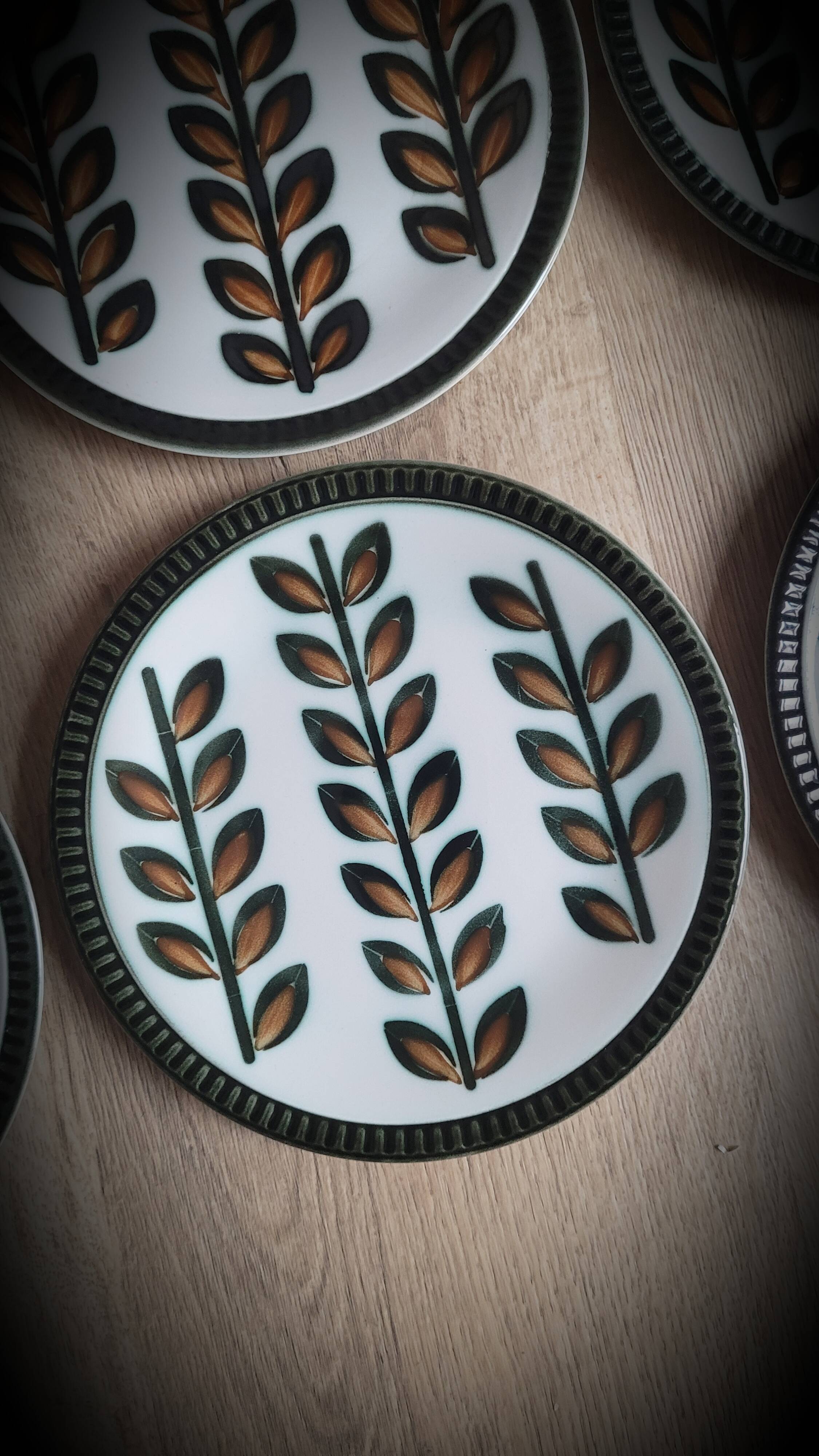 Set of 6 Rambouillet Boch plates 1966