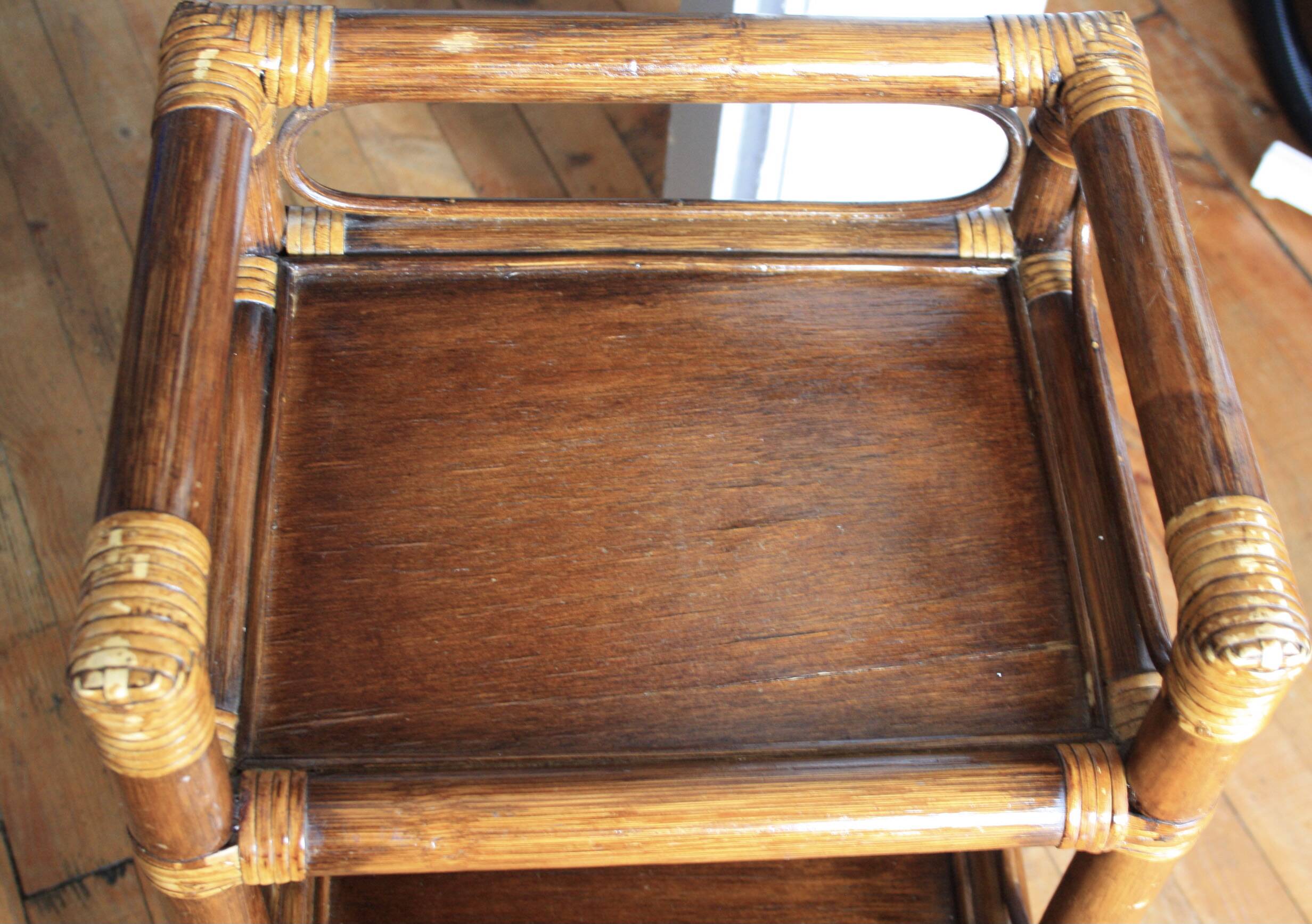 Bamboo & rattan shelf