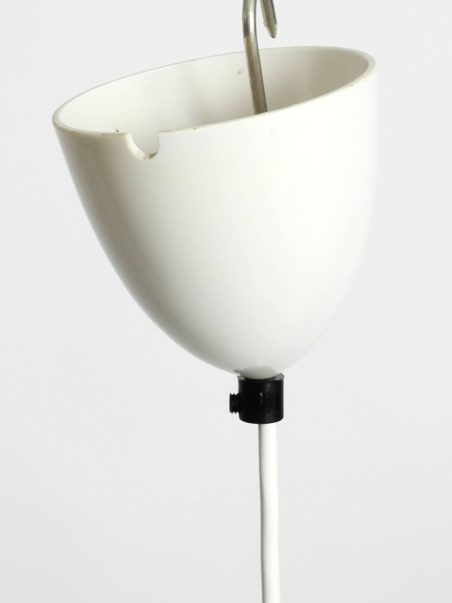 Rare Uno & Östen Kristiansson pendant lamp in opal glass and teak | Made by