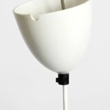 Rare Uno & Östen Kristiansson pendant lamp in opal glass and teak | Made by