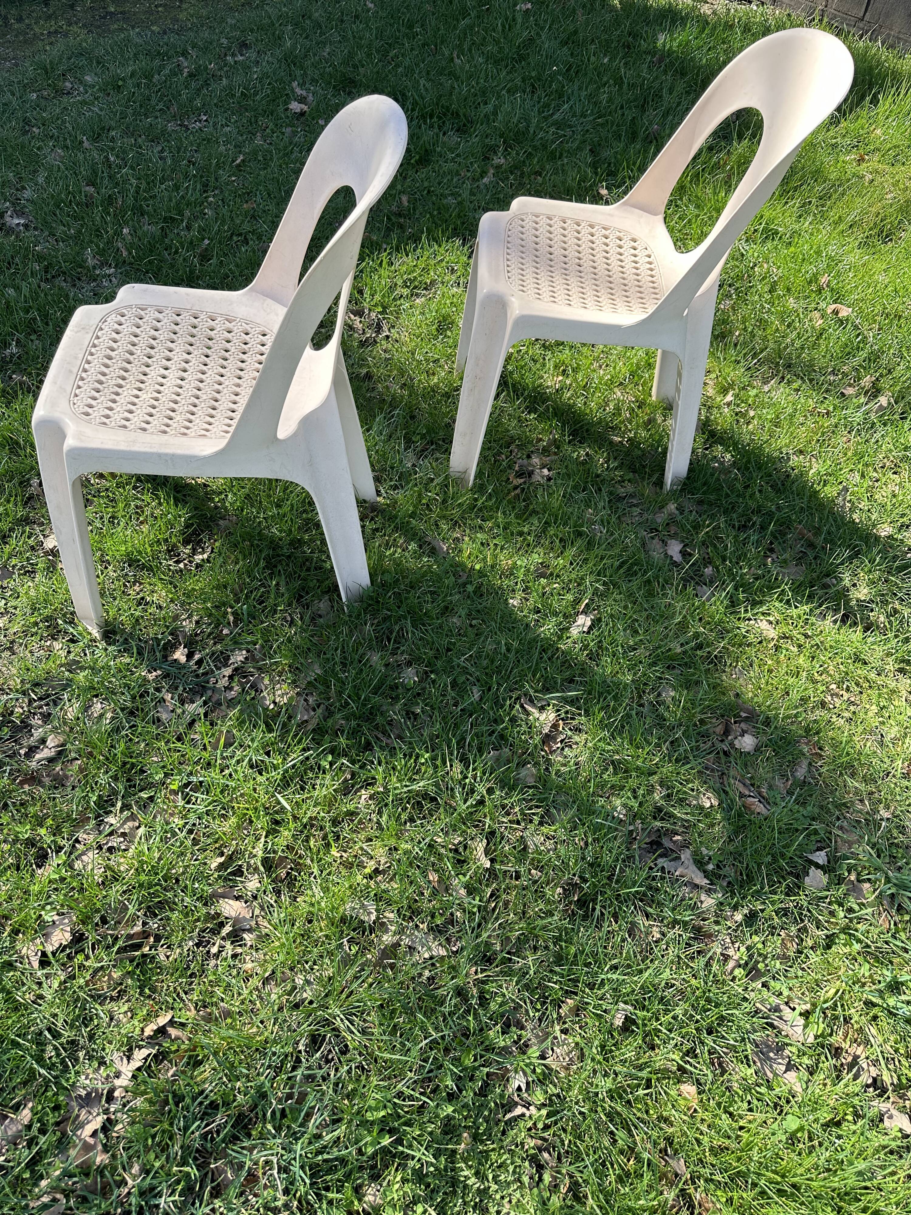 Paire de chaises Stamp Henry Massonnet vintage