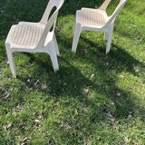 Paire de chaises Stamp Henry Massonnet vintage