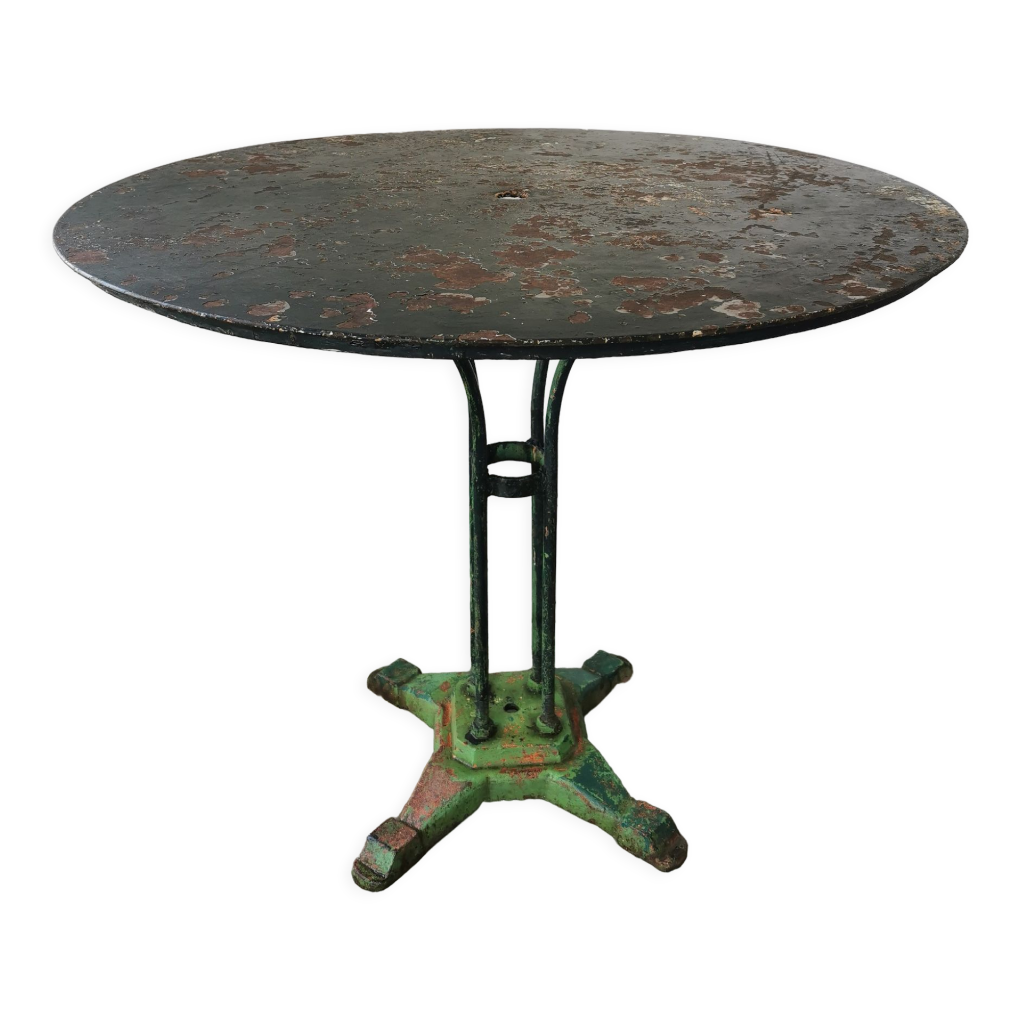 Round garden table cast iron and metal